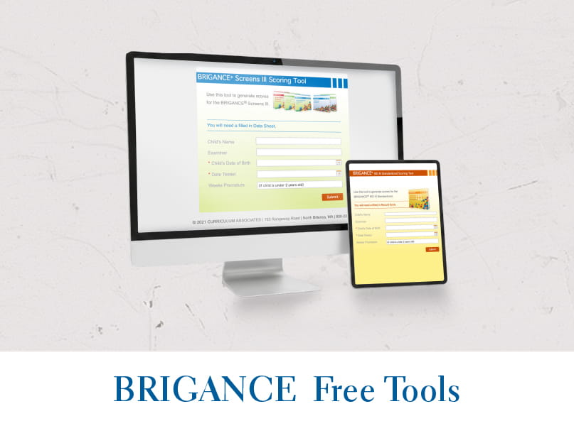 BRIGANCE Free Tools
